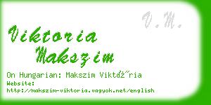 viktoria makszim business card